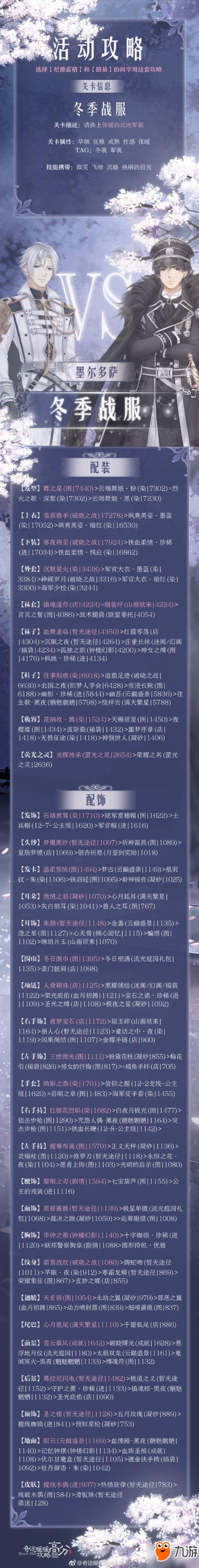 奇迹暖暖冬季战服高分搭配攻略 保暖的北地军装怎么搭配 奇迹暖暖冬季战服高分搭配攻略 保暖的北地军装怎么搭配