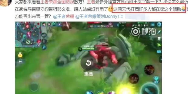 王者荣耀竟然也有外挂?可全图透视,高端局泛滥,风靡代打圈!