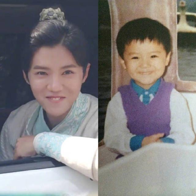 晒了一张没见过的鹿晗小时候的照片,好像发现了什么