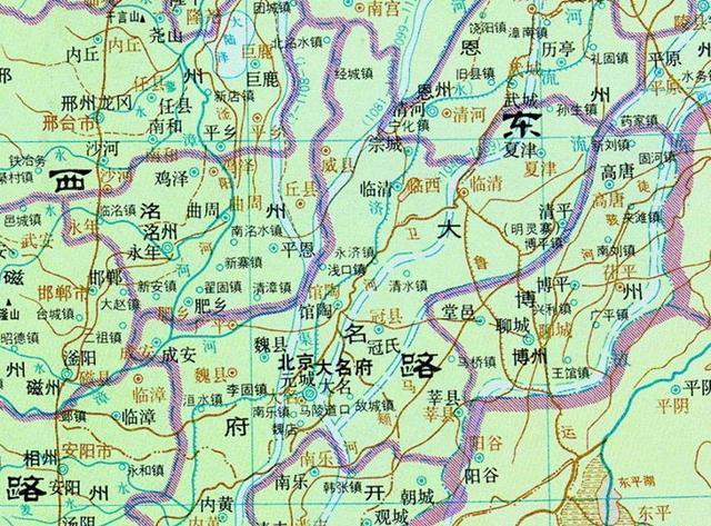 历代大名府政区图