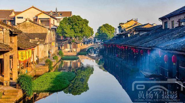 浙江绍兴安昌古镇，如画的水乡风光古朴安静的师爷故里
