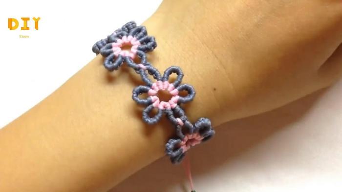 编织教学 绳编花型手链 美观又简单的花型手链（步骤2）