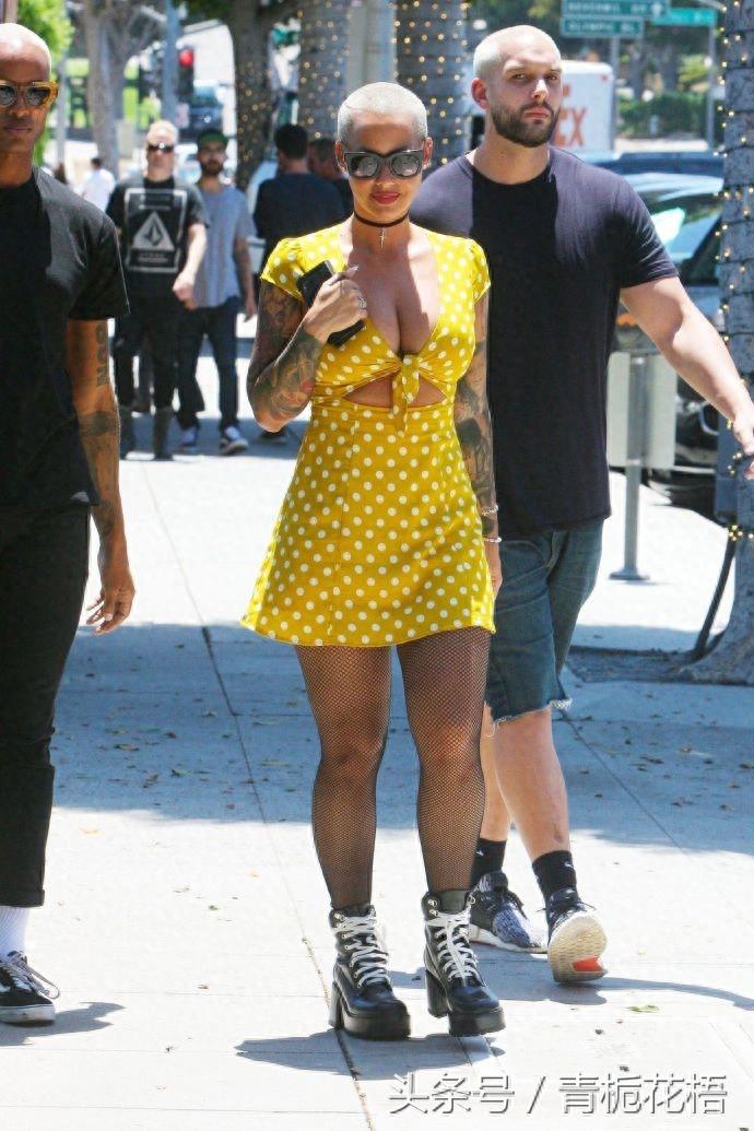 哈登绯闻女友，侃爷前女友，美国性感辣模 Amber Rose纽约出街