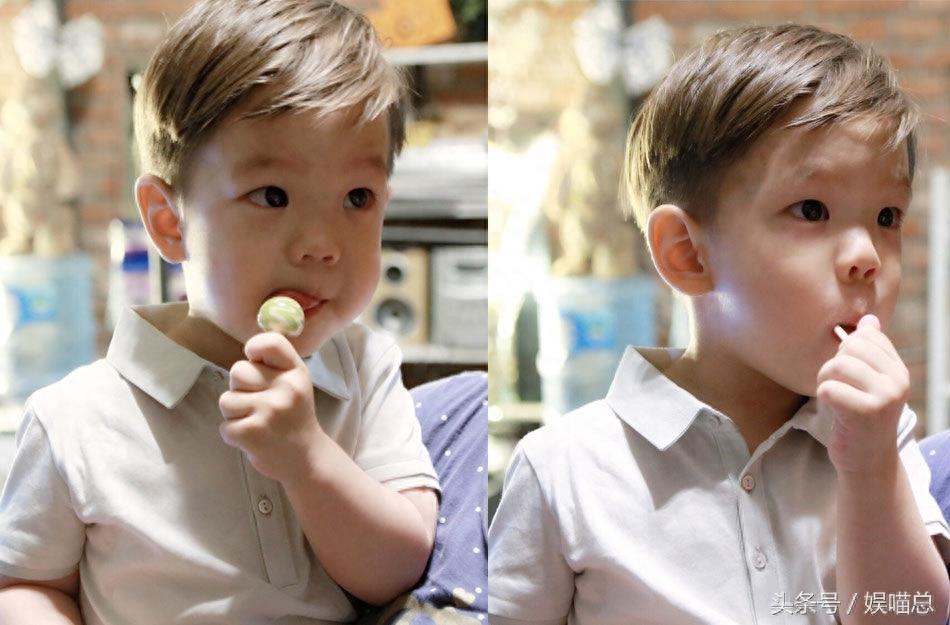 嗯哼大王婴儿照充满爱，小时候嗯哼单眼皮，但是圆嘟嘟的小脸软萌