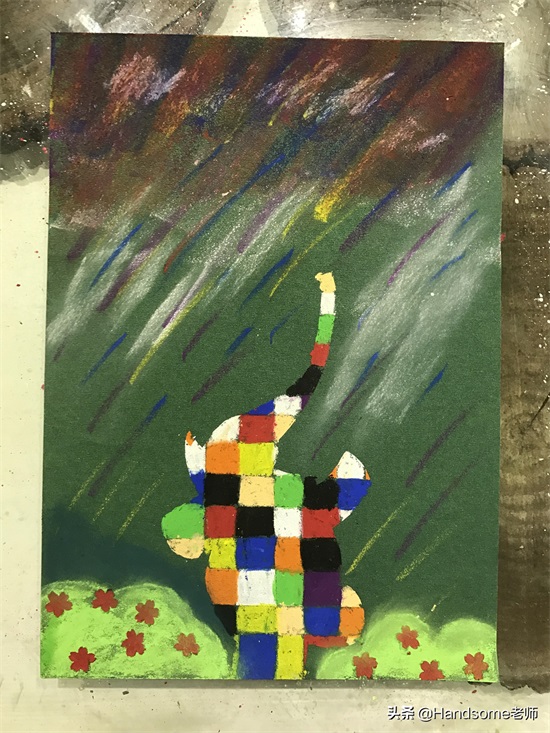 幼教之创意美术课程:马赛克艺术画——花格子大象艾玛