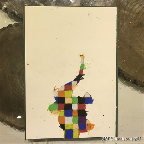 幼教之创意美术课程:马赛克艺术画——花格子大象艾玛