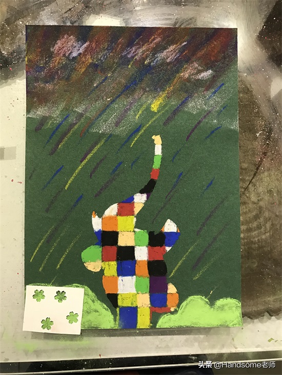 幼教之创意美术课程:马赛克艺术画——花格子大象艾玛