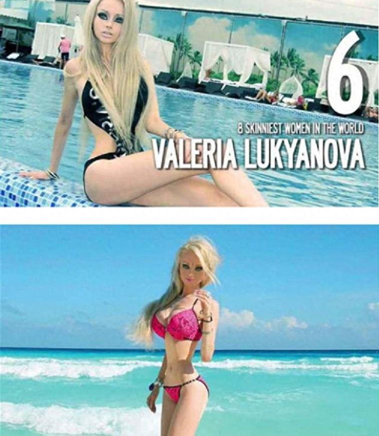 盘点全球最瘦的八个女人，第六名最美，第一名已经不是人类
