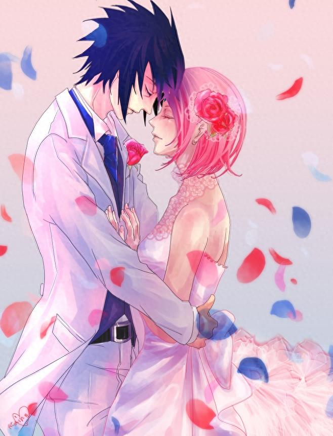 火影忍者最美婚纱照出炉，鸣雏、佐樱、鹿鞠和佐井终成眷属