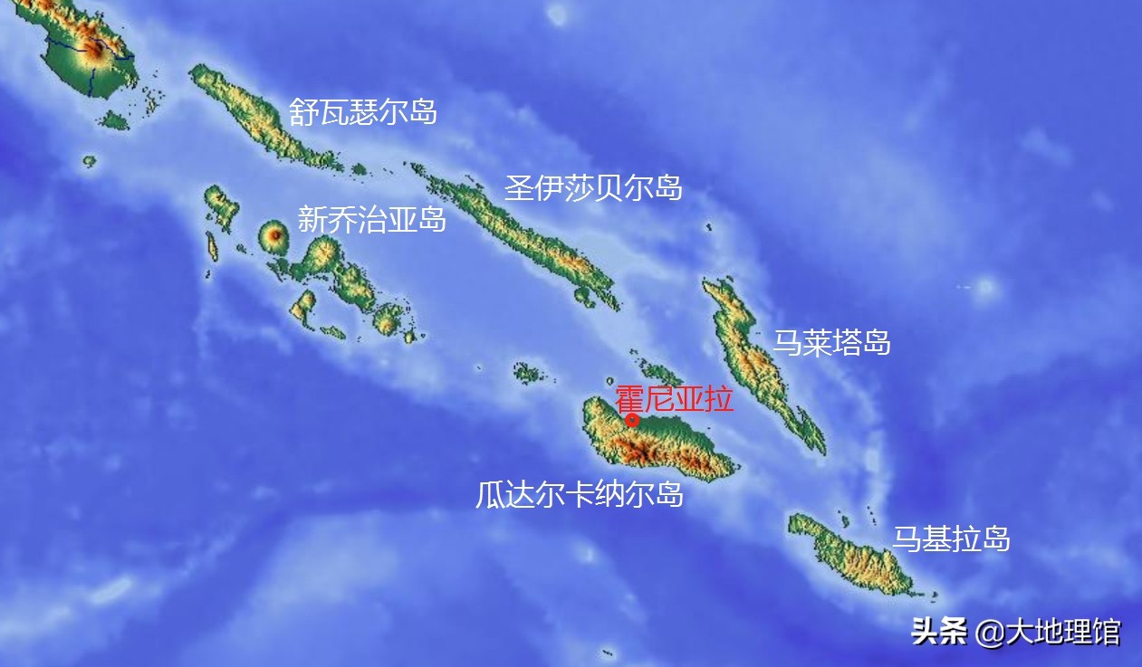高清地图,认识南太平洋岛国——所罗门群岛
