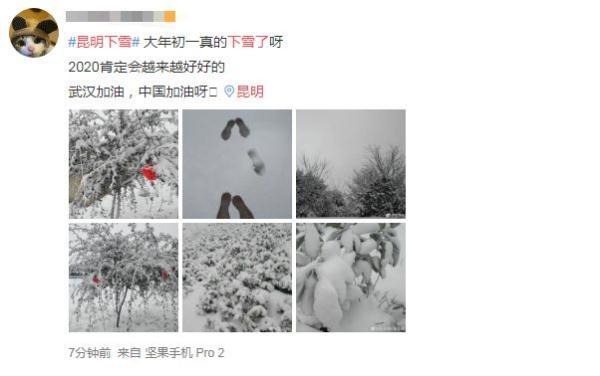 昆明市今天哪些地方下雪了(瑞雪兆丰年大年初一)(15)