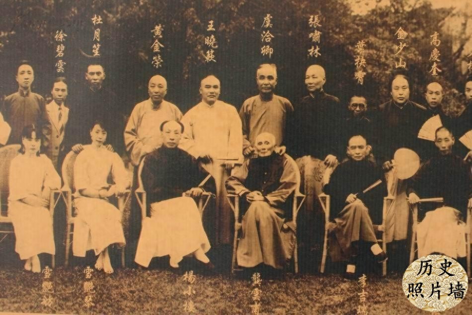 上海青帮三大亨老照片：图六是杜月笙，图八投靠日本沦为汉奸