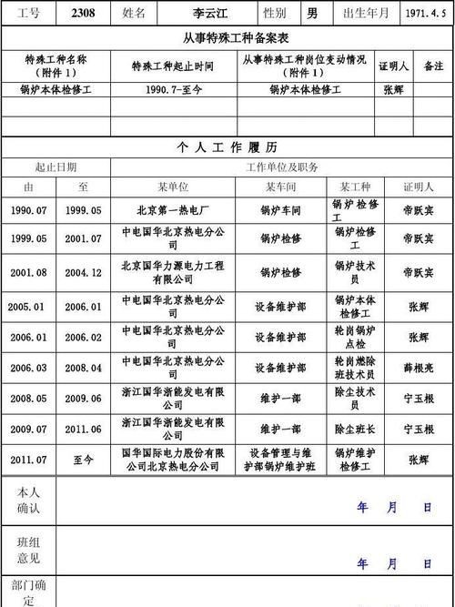 上海特殊工种名录