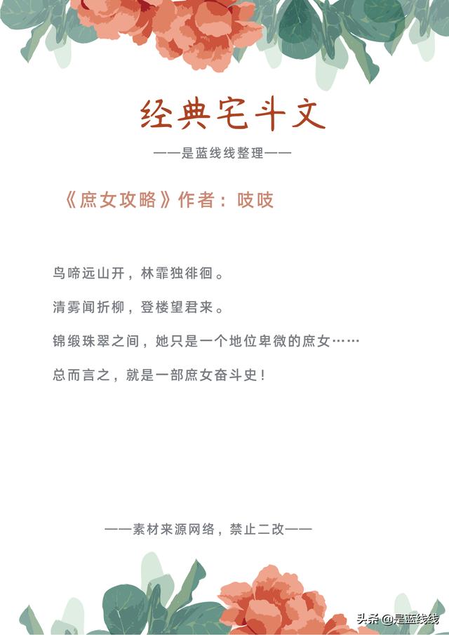 经典好看的宅斗文推荐(九本经典宅斗文)(5)