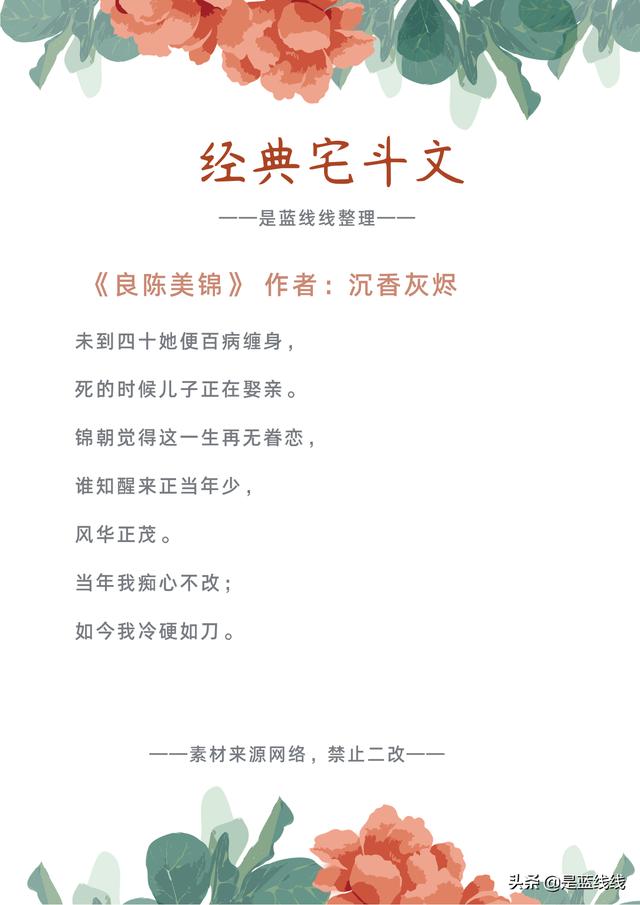经典好看的宅斗文推荐(九本经典宅斗文)(7)